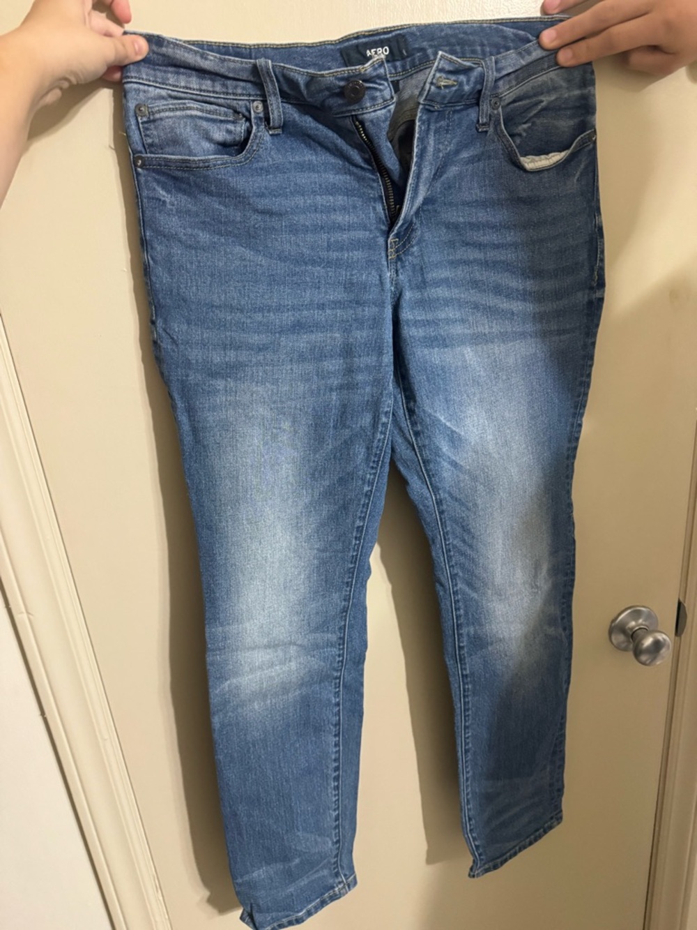 Men’s Blue Skinny Jeans - Stretch Denim